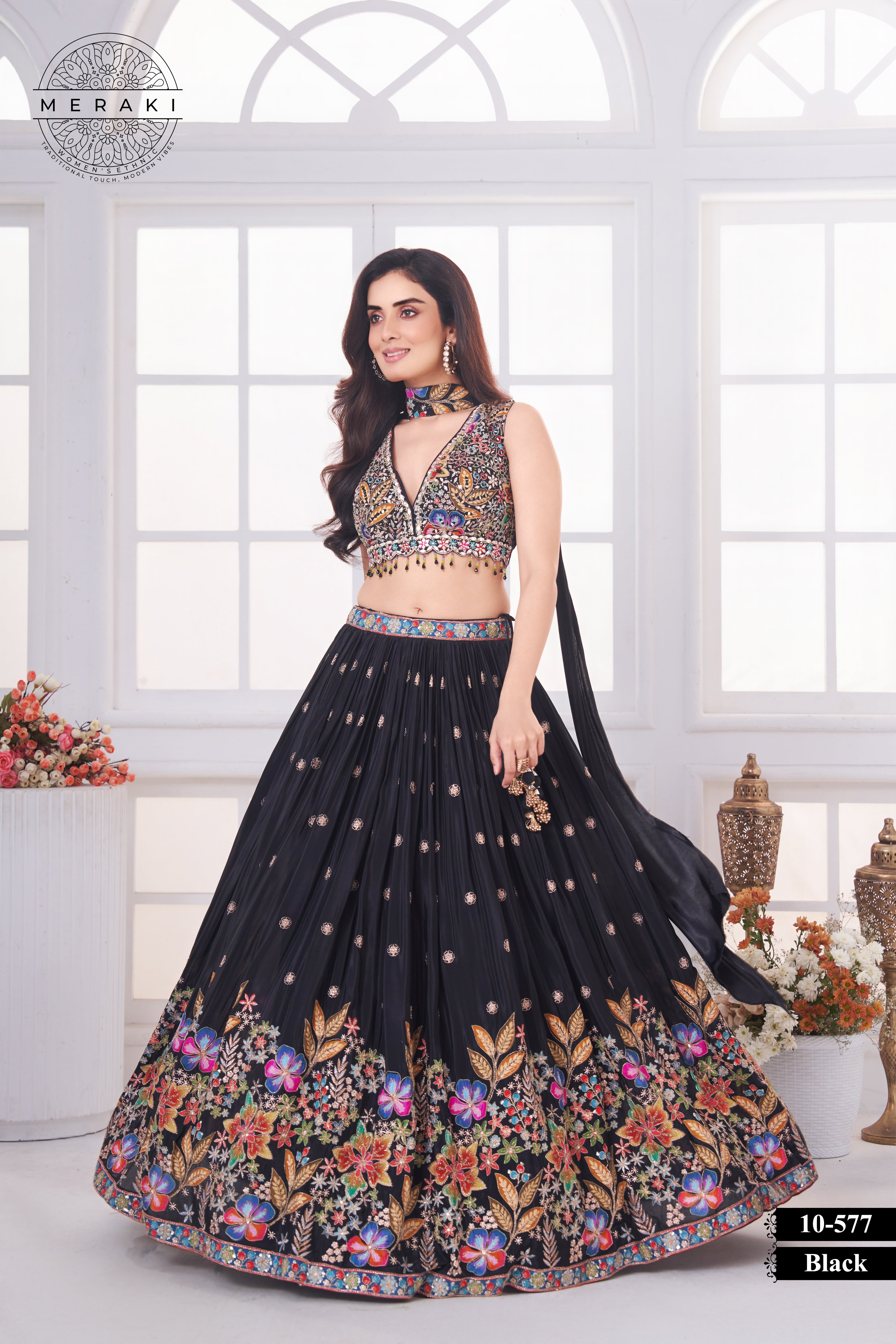 BLACK MULTY LAHENGA 10-557