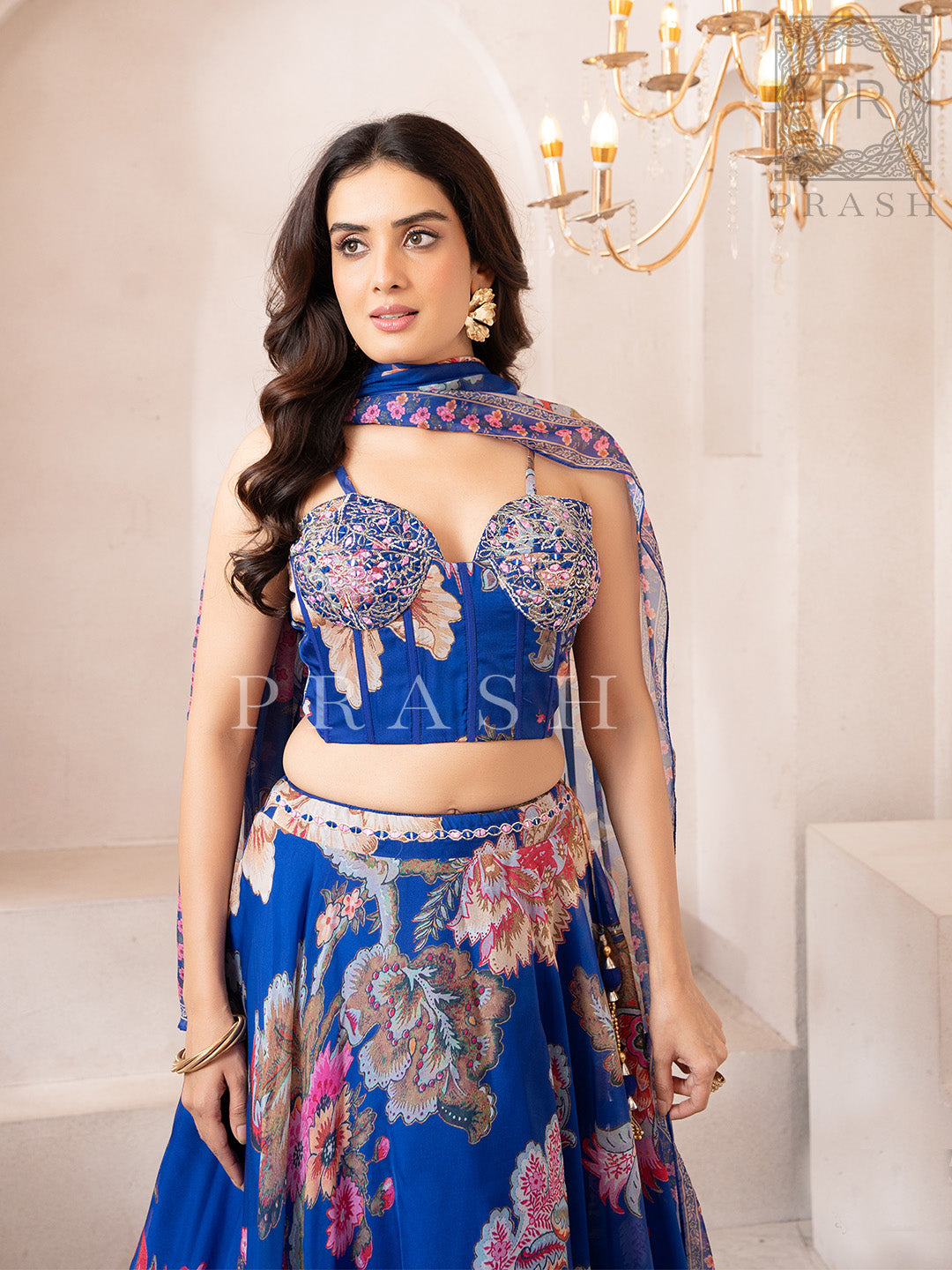 Royal Blue Lehenga Weddings  & Party Wear