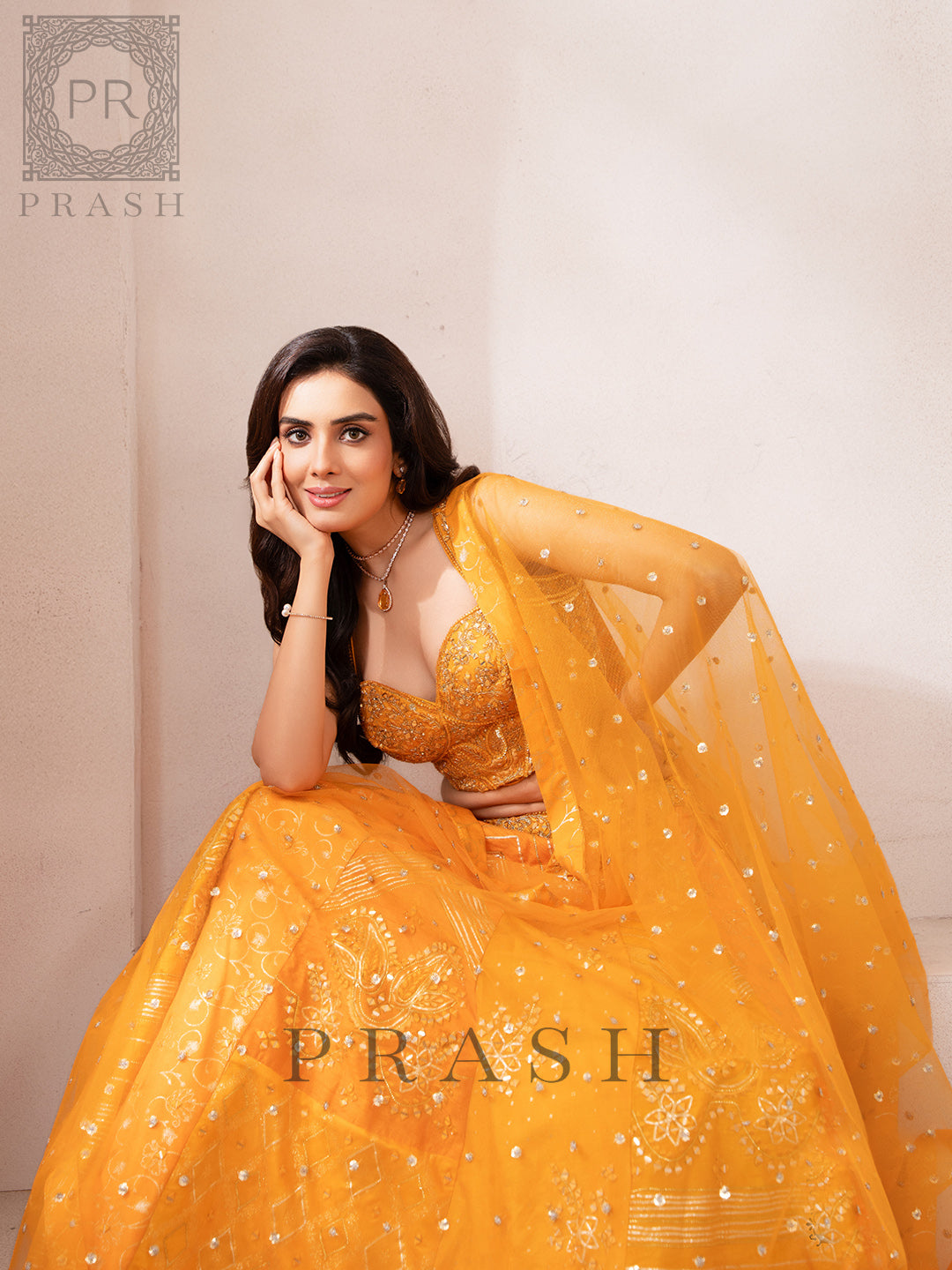 Orange Raw Silk Lehenga Choli Wedding & Festive Wear